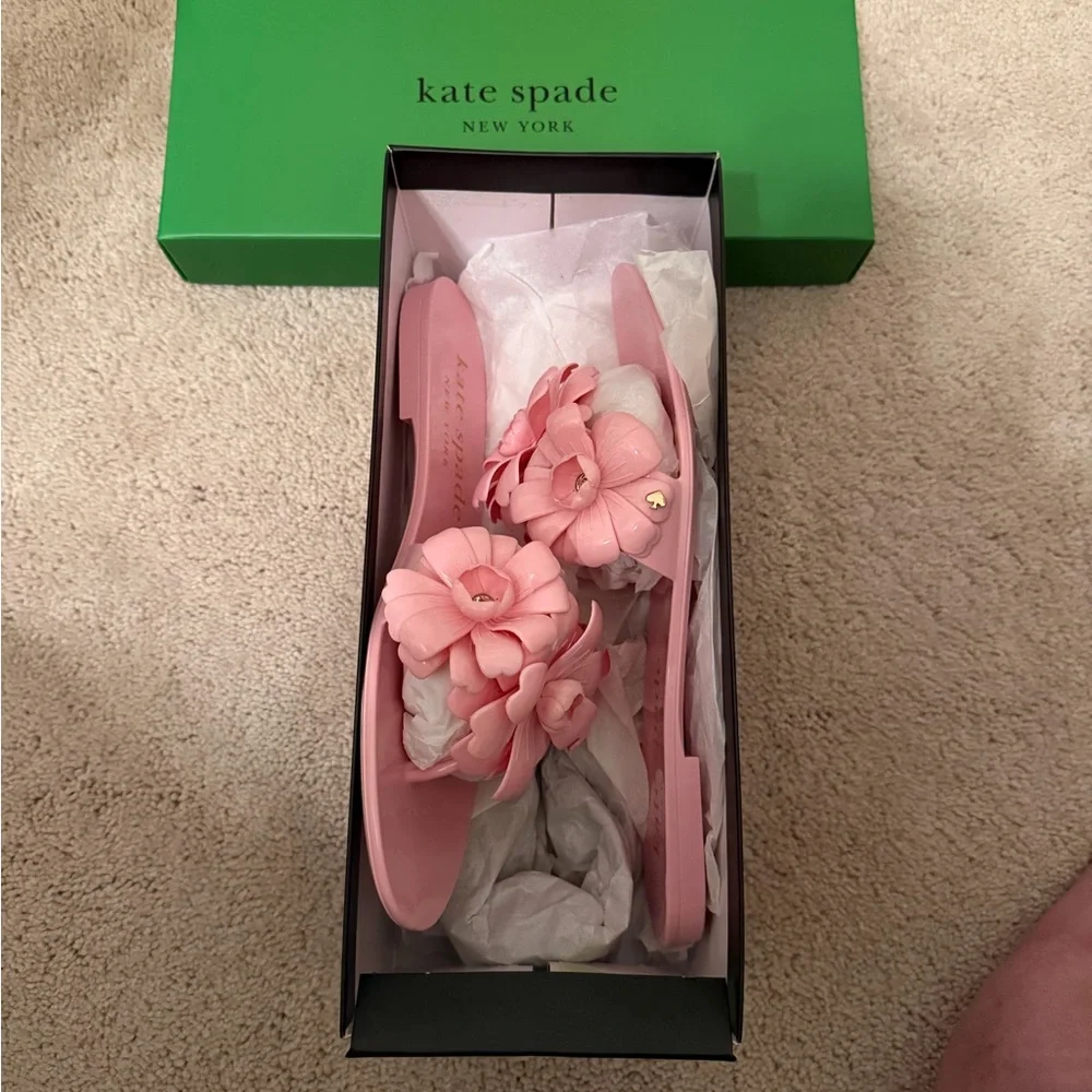 Kate Spade Jaylee Slide Sandals Pink Floral New! Size 9 NWT